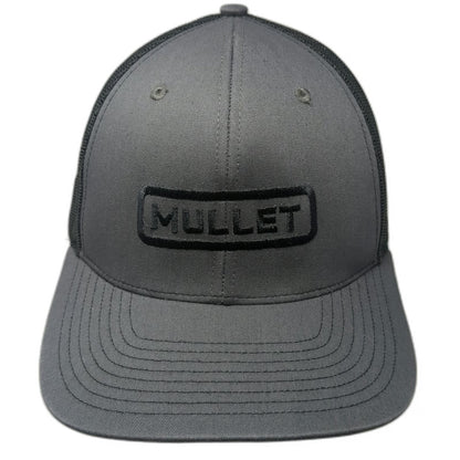 Richardson Trucker Hat Gray One Size Mullet Patch Mesh Back Snapback Curved Brim