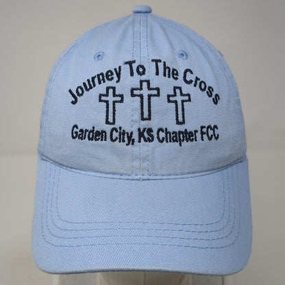 Journey To The Cross Cowboy Up Slideback Hat Blue One Size Outdoor Cap
