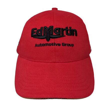 Ed Martin Automotive Men's Slideback Hat Red Adjustable Embroidered Logo