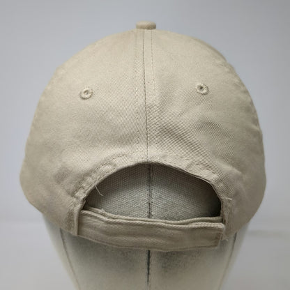 Hit Wear 5 Panel Beige One Size Cat Cafe Logo Embroidered Cotton Strapback Hat
