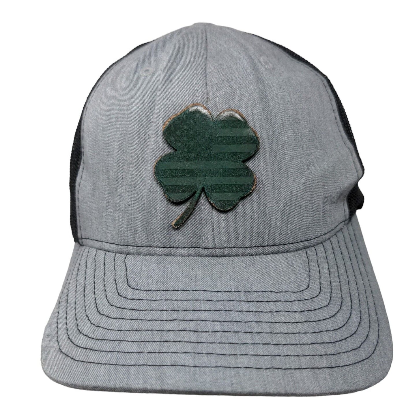 Shamrock Irish Snapback Mesh Back Trucker Hat Gray One Size Richardson