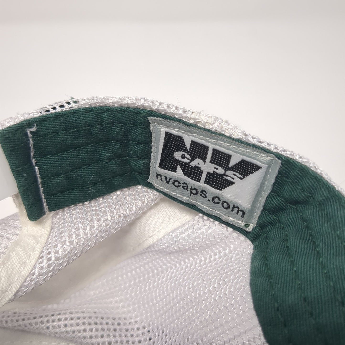 Old English M Snapback Mesh Back Trucker Hat Green One Size Adjustable