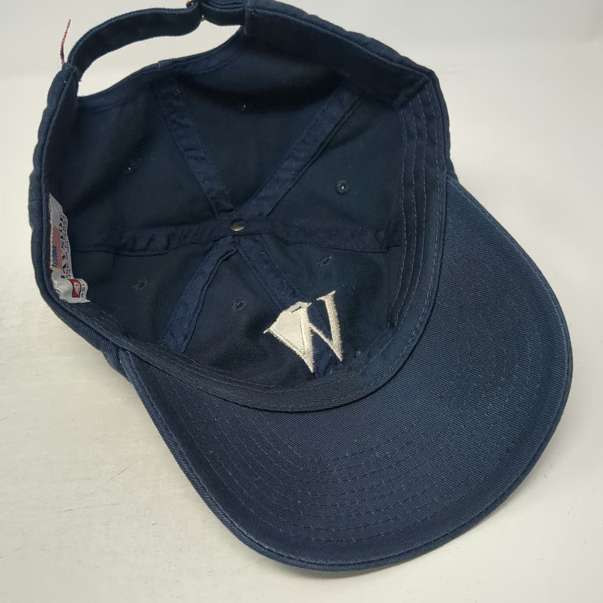 Bayside Baseball Cap Blue One Size W The President USA Made Strapback Navy Hat