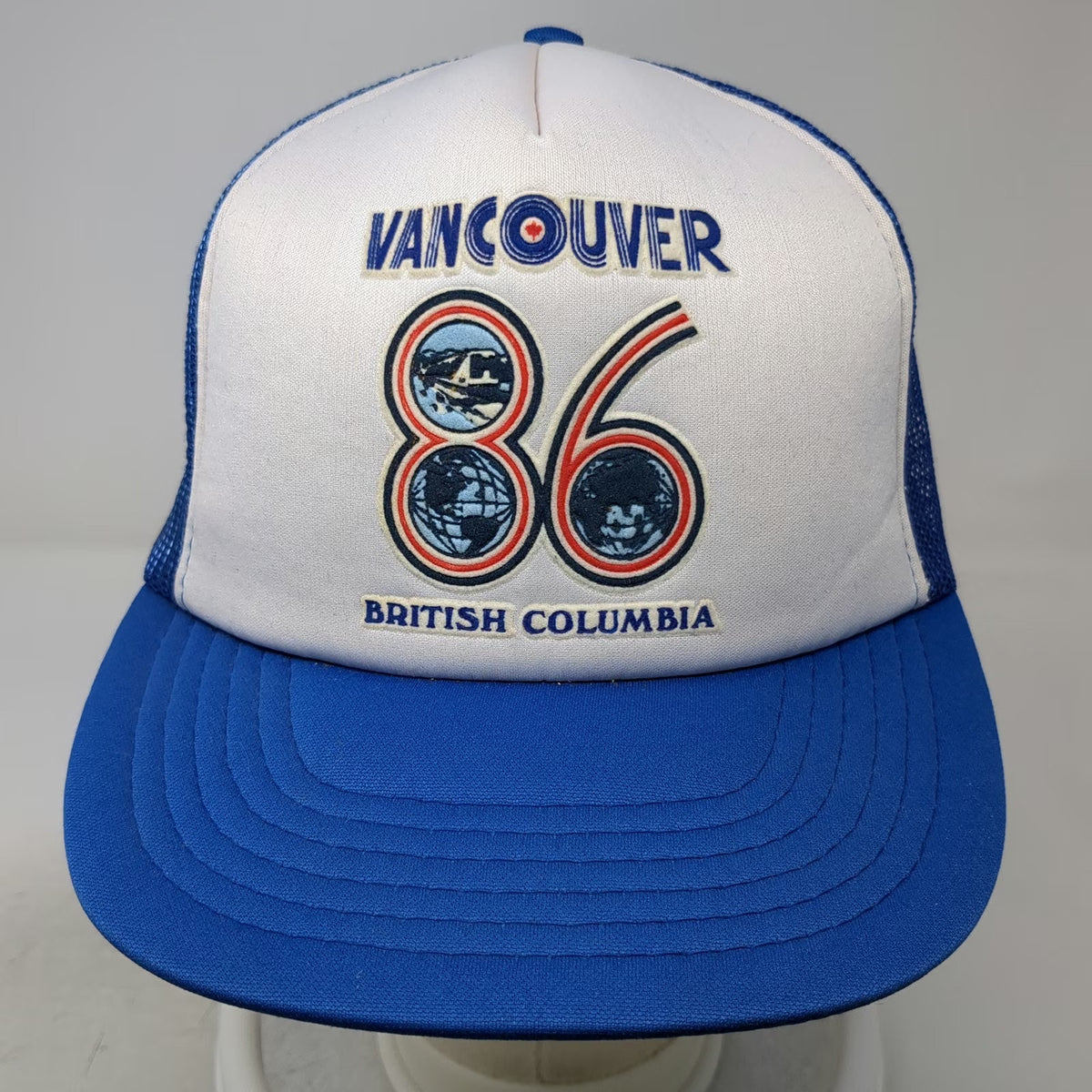 LEC Trucker Hat Blue White Vintage Expo 86 Vancouver British Columbia Canada