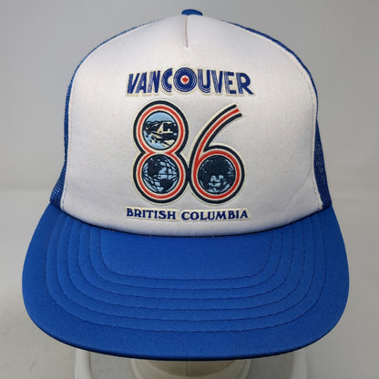 LEC Trucker Hat Blue White Vintage Expo 86 Vancouver British Columbia Canada