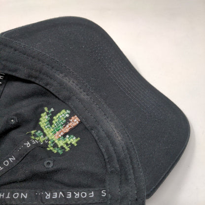 Palm Tree Slideback Hat Black OS Adjustable Nothing Lasts Forever H3 Headwear