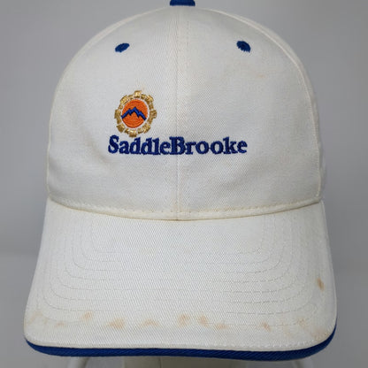 Town Talk SaddleBrooke White Blue Baseball Cap Hat OSFM Strapback Embroidered