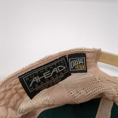 Redfish Lake Lodge Snapback Trucker Hat Green One Size Mesh Back Ahead