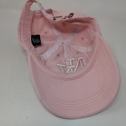 New York City Slideback Hat Pink One Size Embroidered Vent Holes 6 Panel