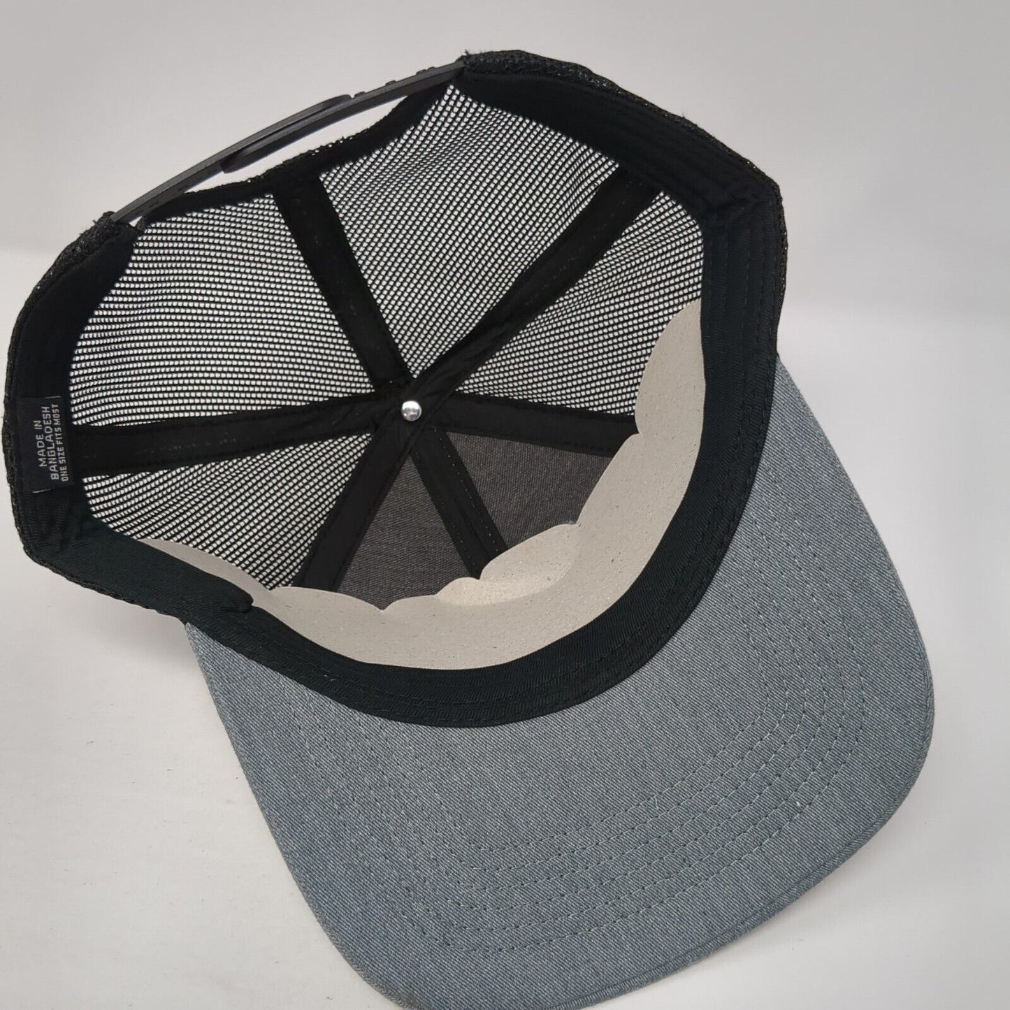 Scheels Meridian ID Patch Snapback Trucker Hat Gray One Size Mesh Back