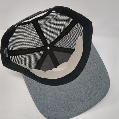 Scheels Meridian ID Patch Snapback Trucker Hat Gray One Size Mesh Back