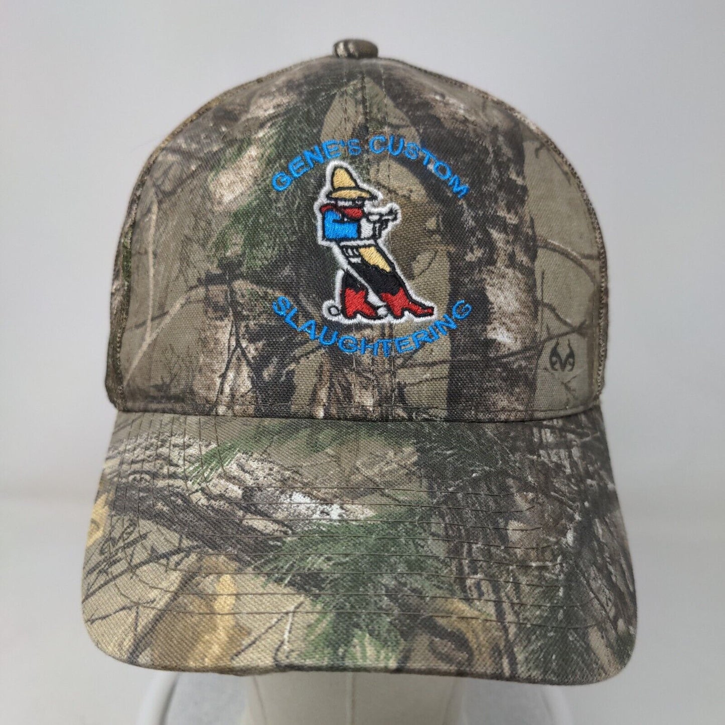 Gene's Custom Slaughtering Strapback Hat Camouflage One Size Port Authority