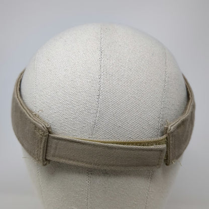 Legend Visor Beige One Size Transgroup Logo Strapback Made in USA Cotton Hat