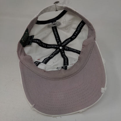 Uzi Flower Svart Slideback Hat White One Size Embroidered Field Grade