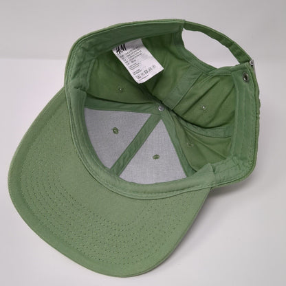 H&M Slideback Hat Solid Green One Size Adjustable Blank 6 Panel
