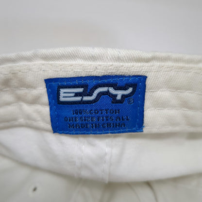 ESY Baseball Cap White Blue One Size Maine Embroidered Strapback Cotton Hat