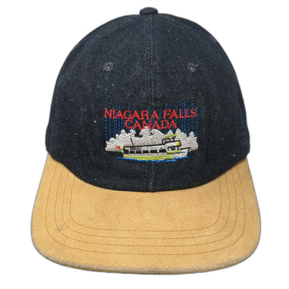 Niagara Falls Canada Baseball Cap Black One Size Denim Boat Tour Strapback hat