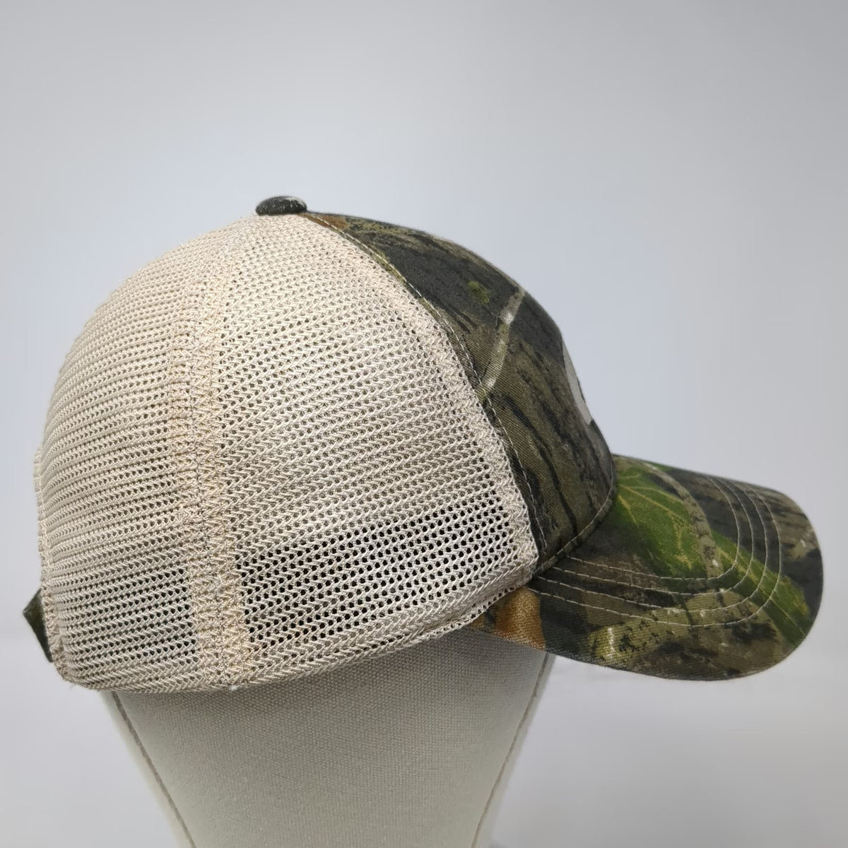 Costa Baseball Cap Green Beige One Size Camo Mesh Back Logo Outdoors Fishing Hat