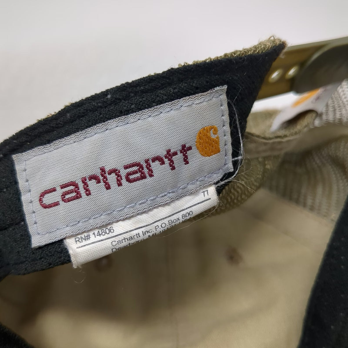 Carhartt Trucker Hat Green One Size Camo Mesh Back Snapback Embroidered Logo
