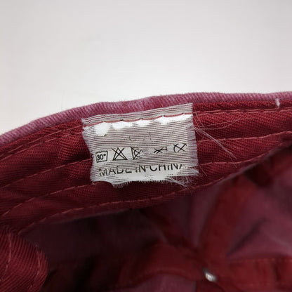 Unbranded Slideback Hat Red One Size Adjustable 6 Panel Vented Holes Blank