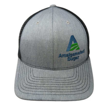 Richardson Trucker Hat Gray Black One Size Amalgamated Sugar Snapback Mesh Back