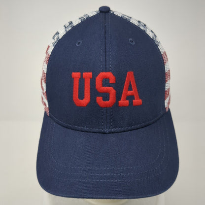 USA Snapback Trucker Hat Multi OS Adjustable Mesh Back Patriotic Stars & Stripes
