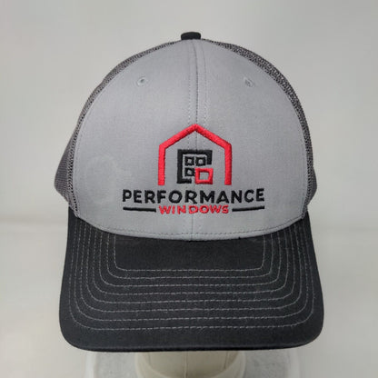 Performance Windows Snapback Trucker Hat Gray One Size Mesh Back
