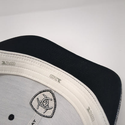 Ariat Snapback Trucker Hat Gray OS Adjustable 110 Flexfit Mesh Back Yupoong