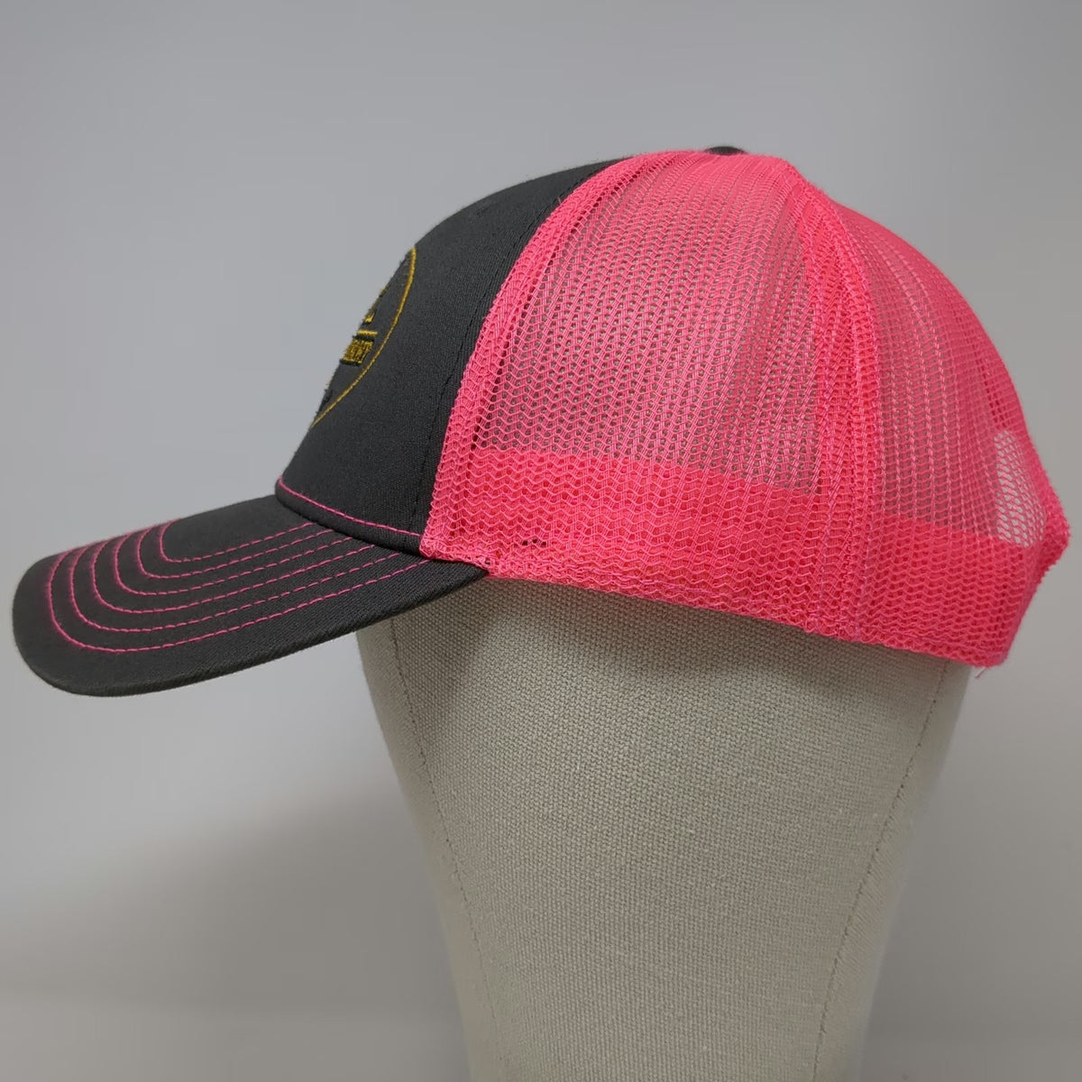 Cap America Trucker Hat Gray Pink One Size Fossil Oregon Mercantile Company Mesh