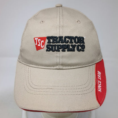 Tractor Supply Co Beige Baseball Cap One Size Since 1938 Strapback Hat Logo