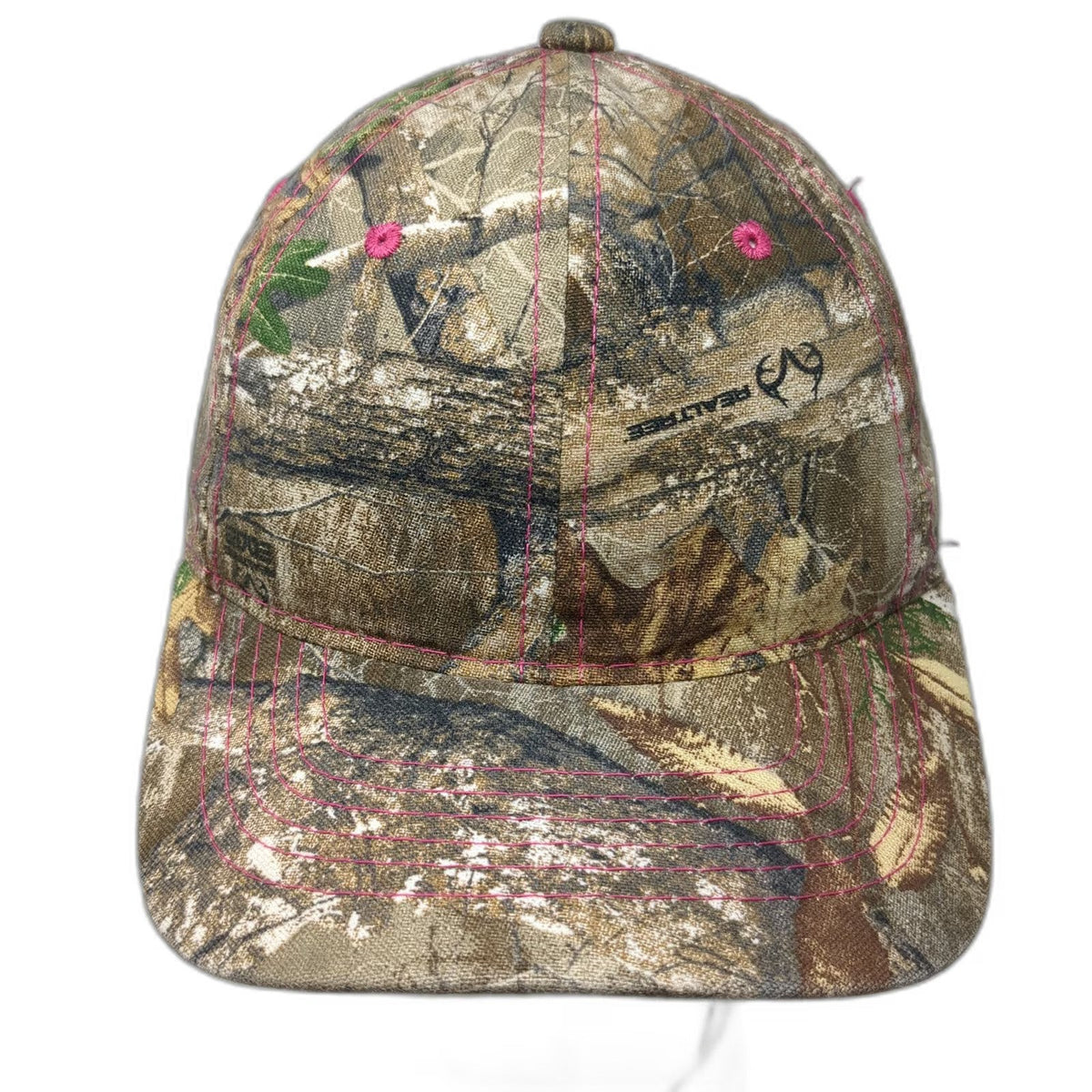 Signatures Realtree Edge Camo Baseball Cap Brown Pink One Size Strapback Hat