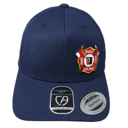 Cap America Snapback Hat Blue One Size Darley Pumps Fire Rescue Maltese Cross
