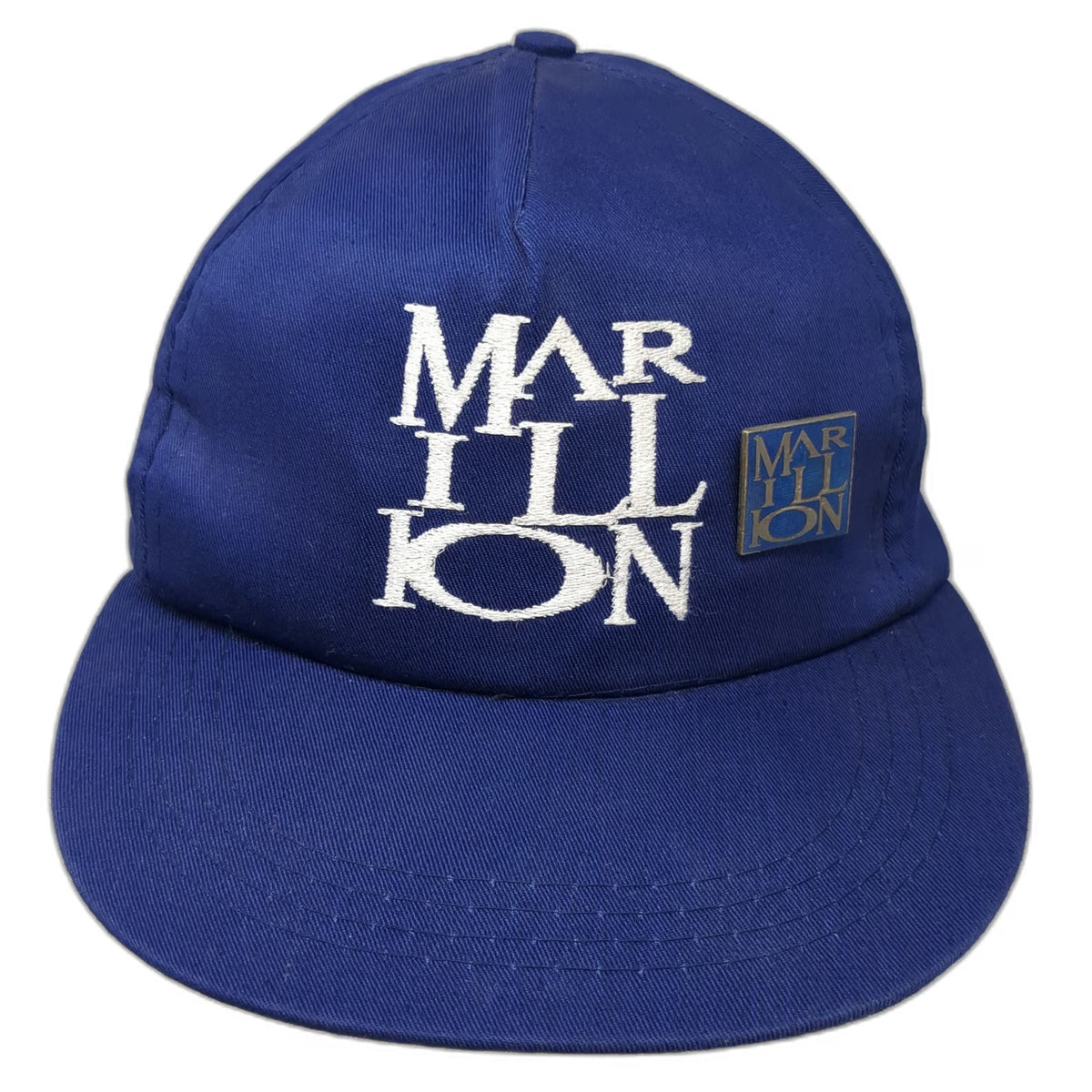 Marillion Trucker Blue Band Snapback Hat Metal Pin Embroidery Graphic Vintage