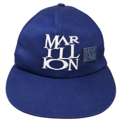 Marillion Trucker Blue Band Snapback Hat Metal Pin Embroidery Graphic Vintage