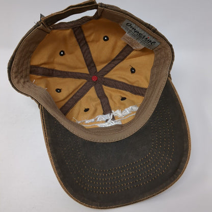 Defiant Whisky Strapback Hat Brown One Size Adjustable Embroidered Imperial