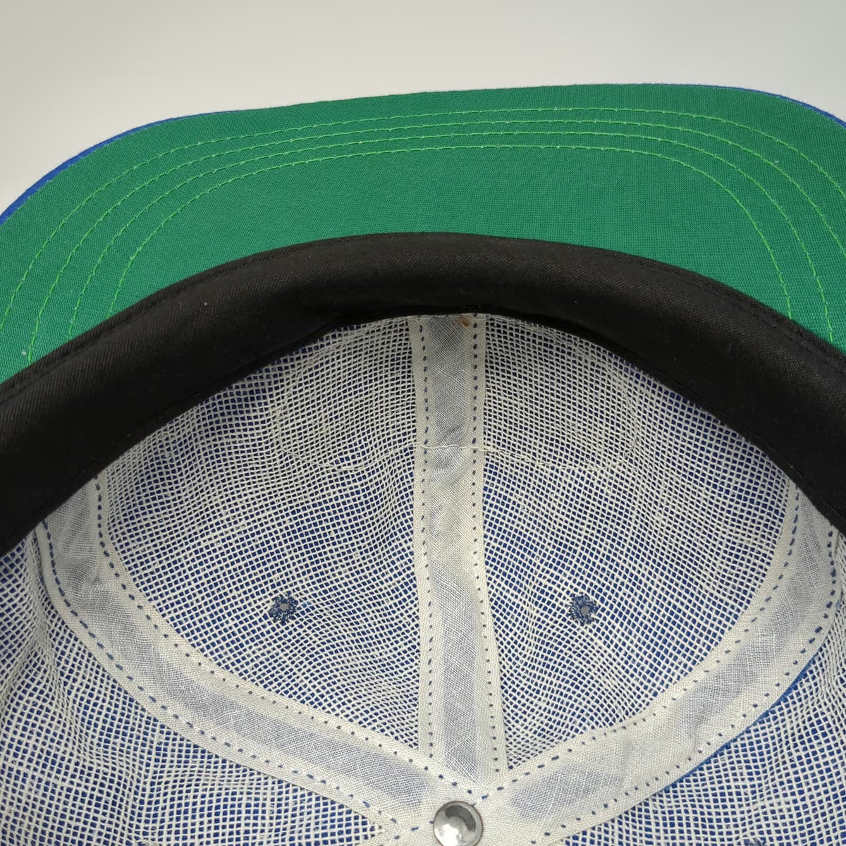 Baseball Cap Blue One Size CrownAm Irrigation Equipment Rope Green Underbrim Hat