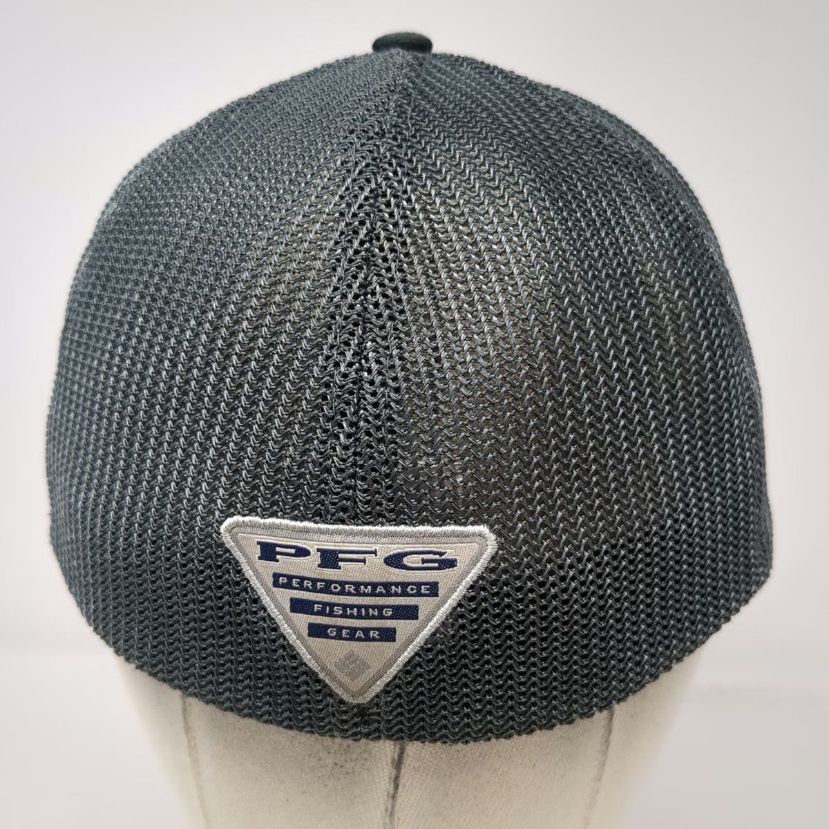 Columbia Baseball Cap Gray XL PFG Fishing Gear American Flag Mesh Back Hat