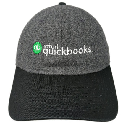 New Era Baseball Cap Gray Black One Size Intuit Wool Slideback Hat