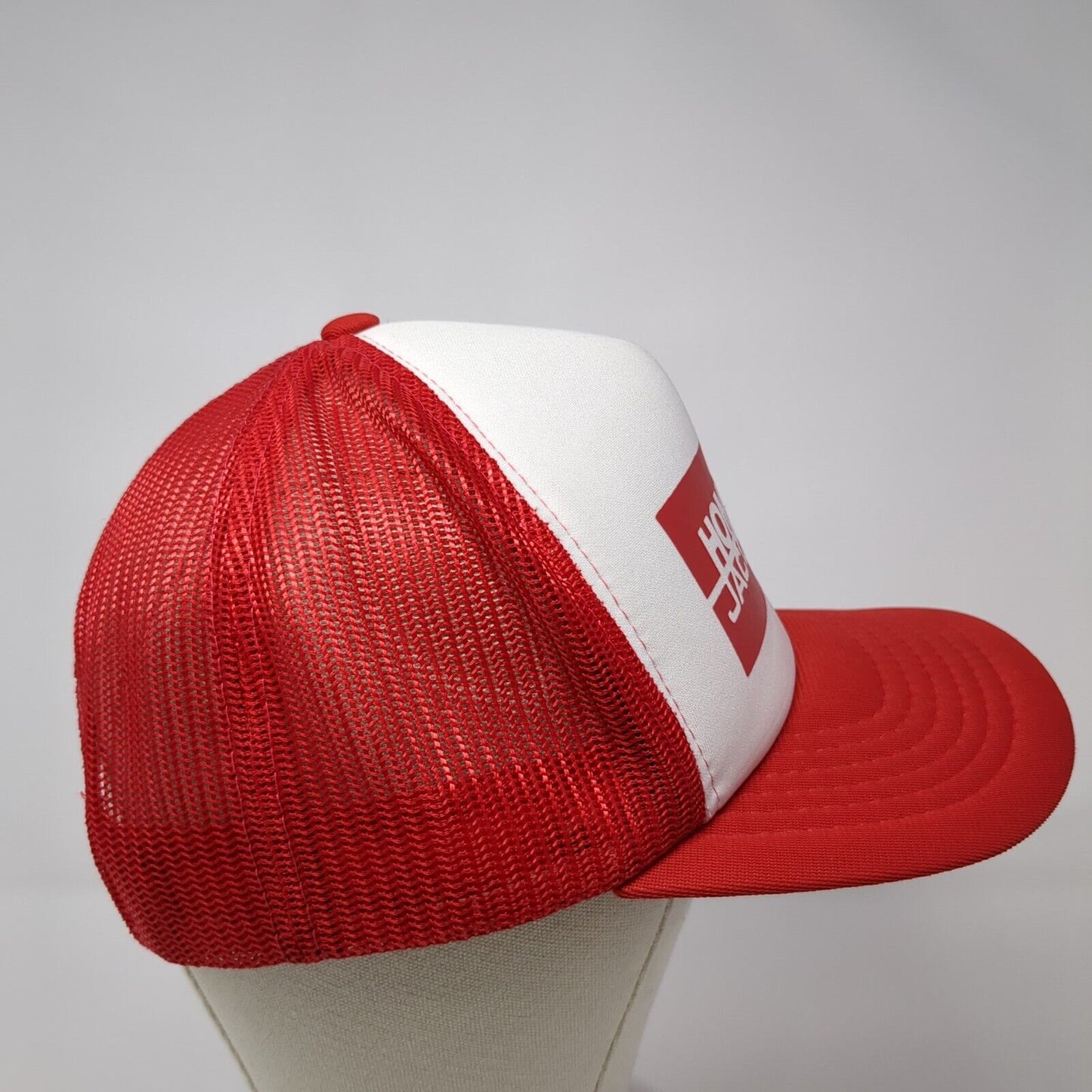 Homelite Jacobsen Snapback Trucker Hat Red OS Adjustable Mesh Back 6 Panel