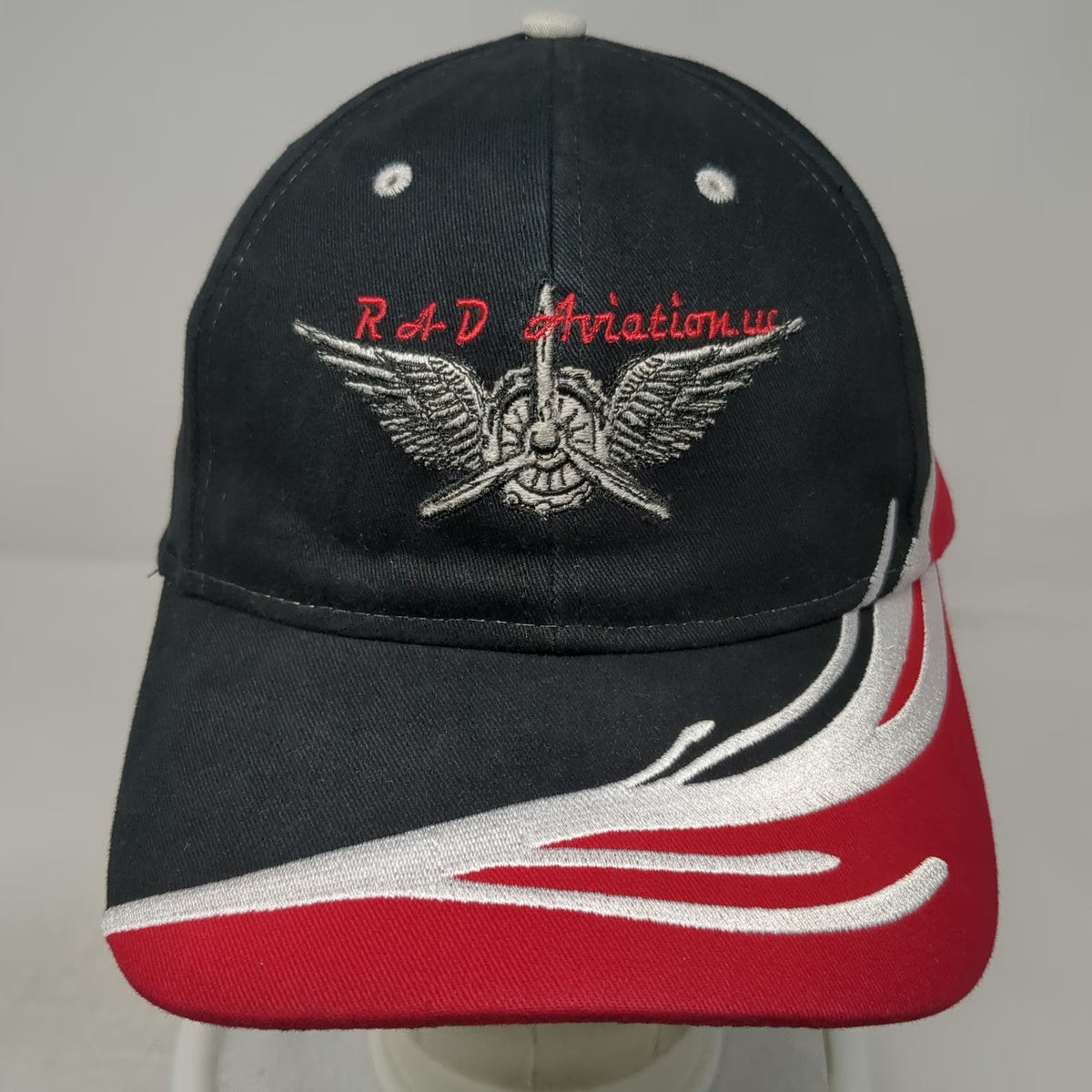Otto Baseball Cap Black One Size Strapback RAD Aviation Lil Gunfighter N55CY Hat
