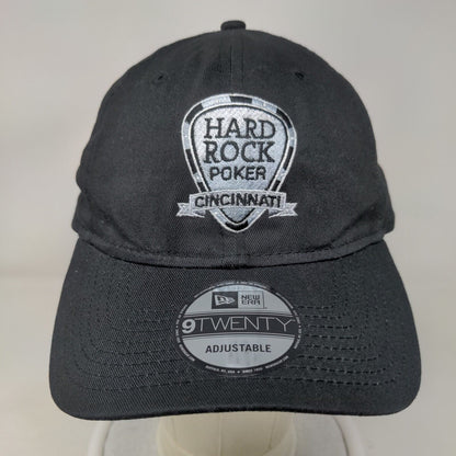 Hard Rock Poker Slideback Hat Black OSFM Adjustable Embroidered New Era