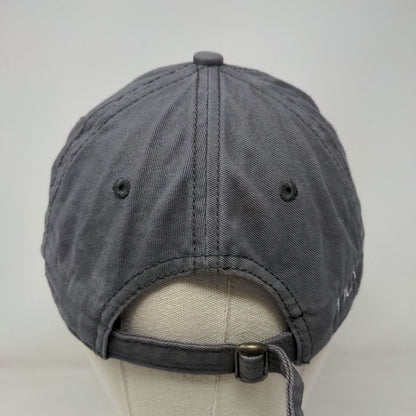 Ü Slideback Hat Gray One Size Adjustable Embroidered Vented Holes Sportsman