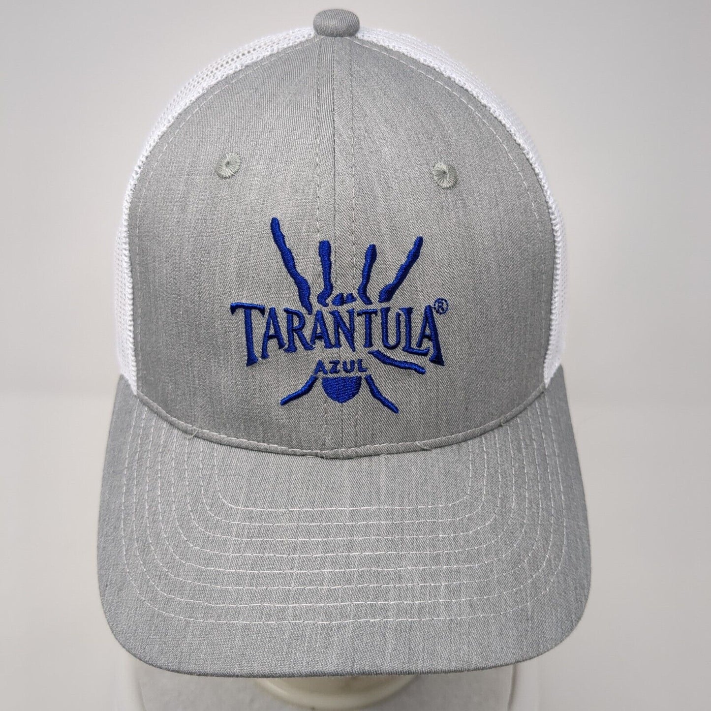 Tarantula Azul Snapback Mesh Back Trucker Hat Gray One Size Colorblock
