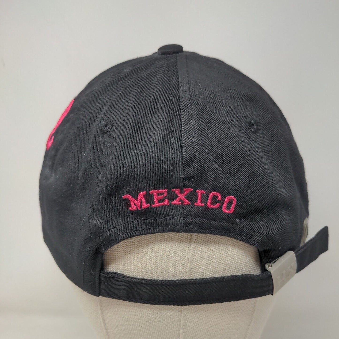 Cozumel Mexico Slideback Hat Black One Size Embroidered Usharis 6 Panel