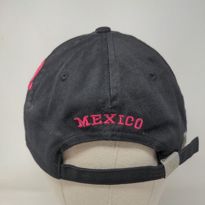 Cozumel Mexico Slideback Hat Black One Size Embroidered Usharis 6 Panel