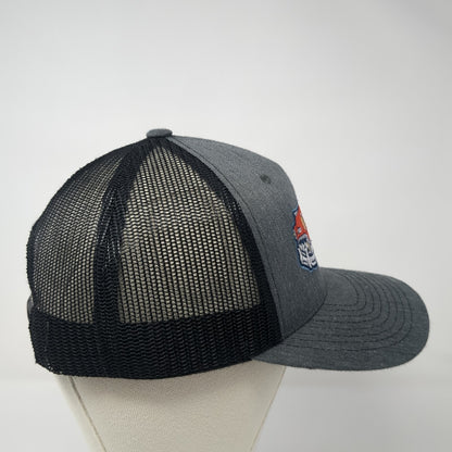Unbranded Snapback Trucker Hat Gray One Size Adjustable Mesh Back 6 Panel