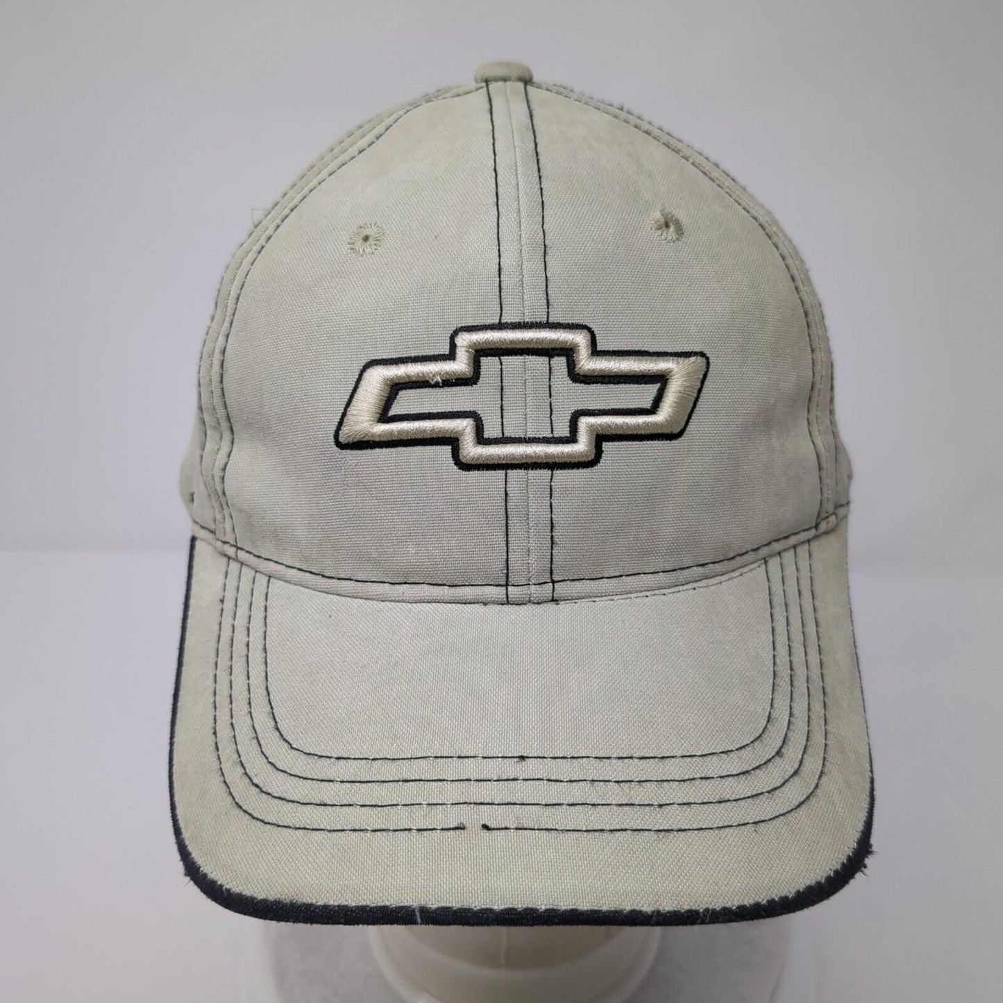 Chevrolet Slideback Hat Tanish-Green OSFA Adjustable Solid Embroidered