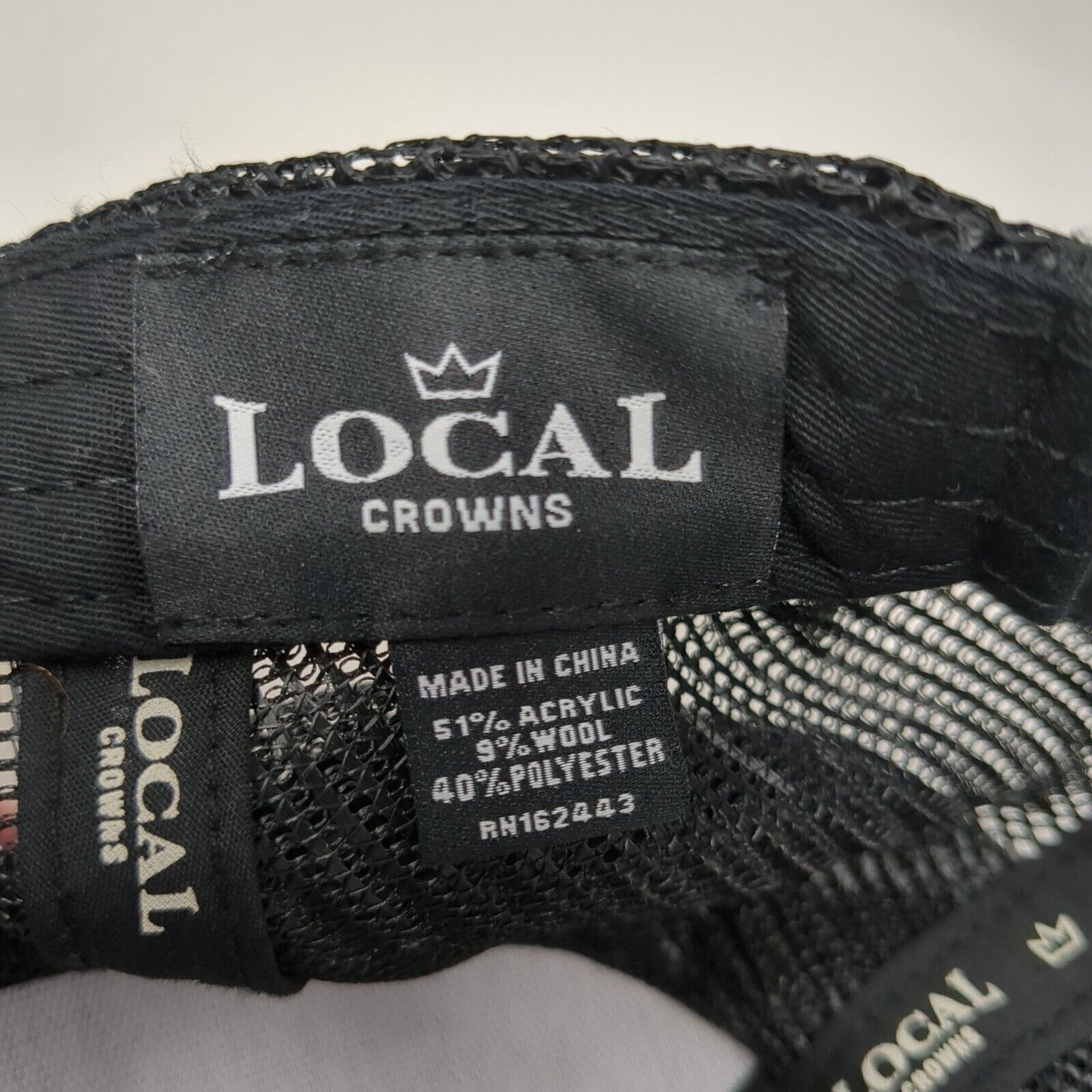 76 Snapback Trucker Hat Black One Size Mesh Back Embroidered Local