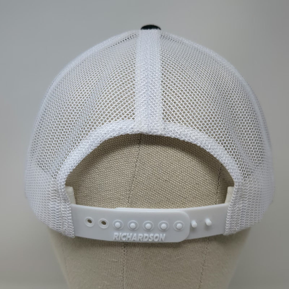 Richardson 112 Trucker Hat Black White One Size Snapback Mesh Shamrock PMB Logo