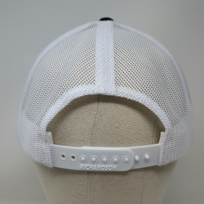 Richardson 112 Trucker Hat Black White One Size Snapback Mesh Shamrock PMB Logo